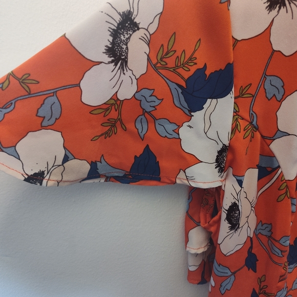 Regents Floral Midi Dress by London Rose Sz L - Picture 7 of 9